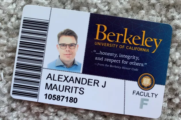 Alexanders Berkeley's Identity card.